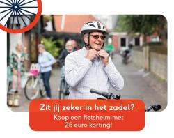 25 euro korting bij aankoop van een nieuwe fietshelm !